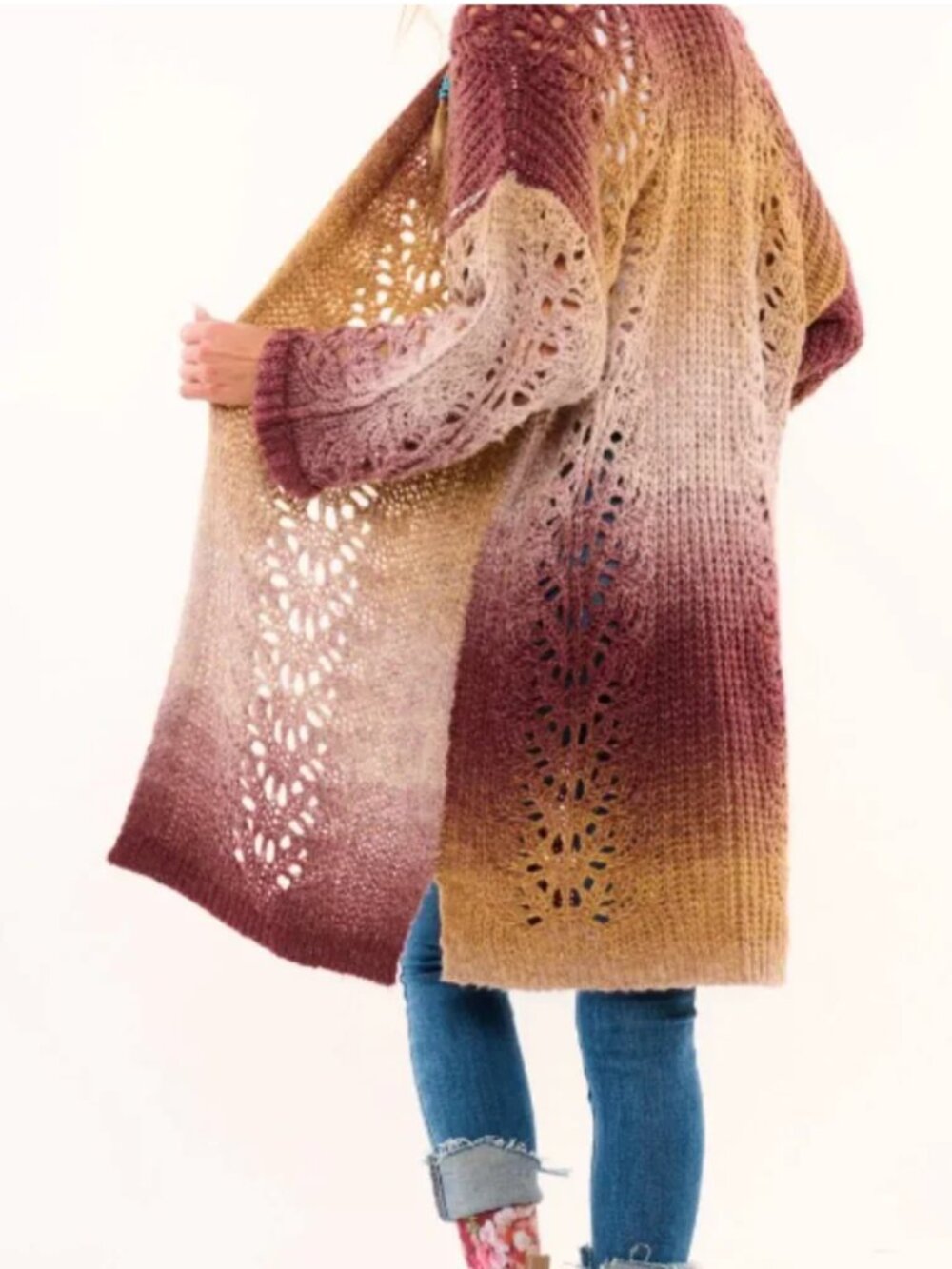 ARATTA SILENT JOURNEY JOANNA CARDIGAN WITH BEE PIN - Picture 3 of 7